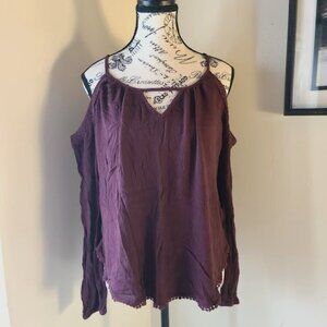 Off Shoulder Long Sleeve Blouse